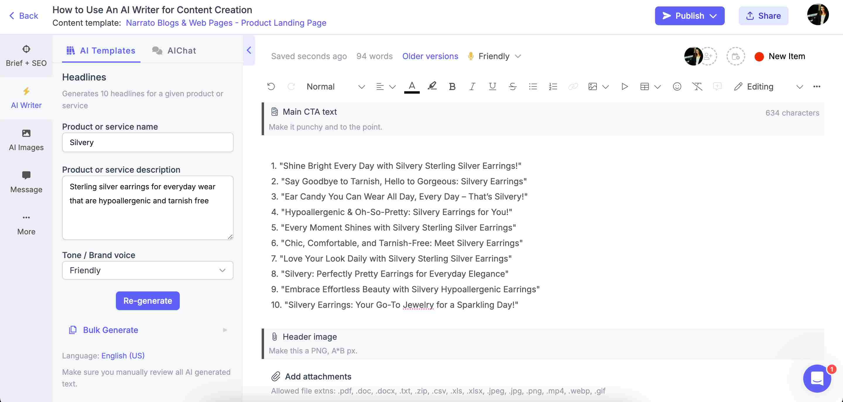 AI-generated headlines