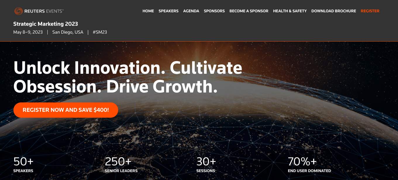 content marketing conferences: Reuters Strategic Marketing 2023