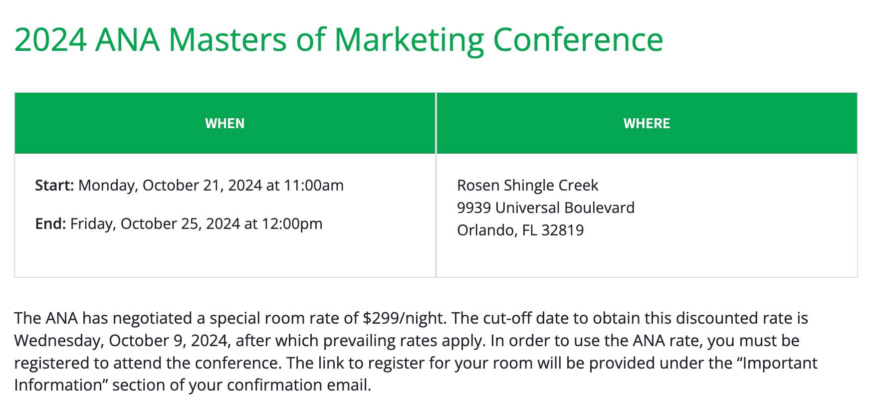 ANA Masters of Marketing Conference 