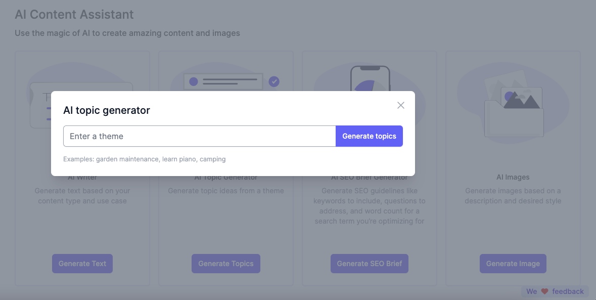 AI topic generator