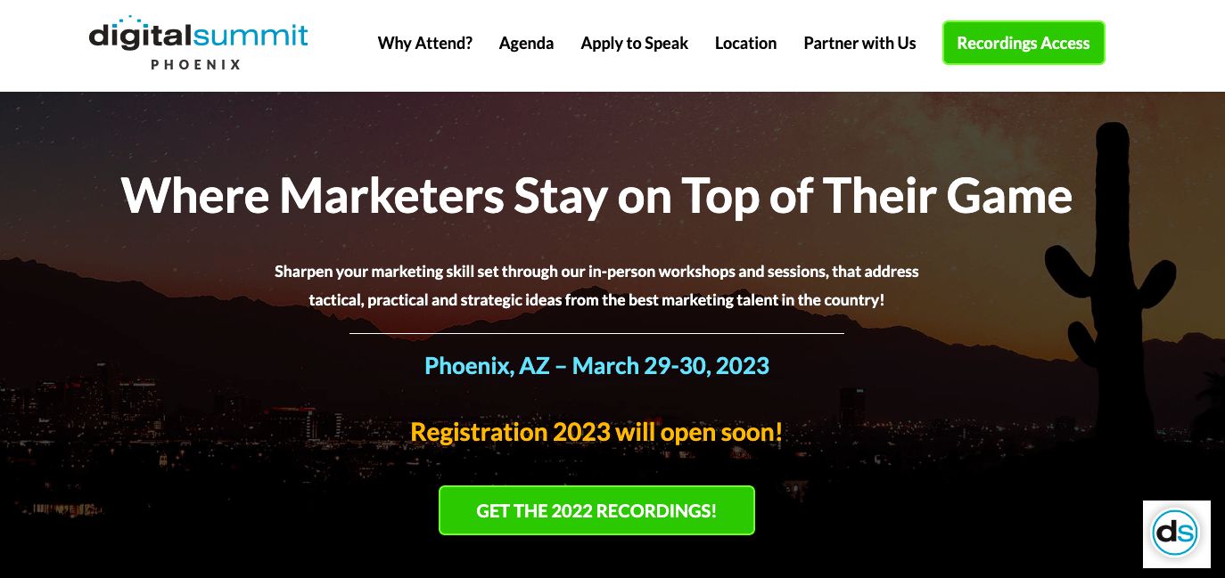 content marketing conferences: Digital Summit Phoenix