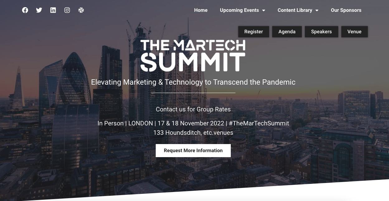 content marketing conferences: The MarTech Summit 2023