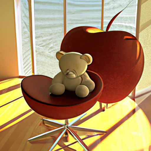 AI generated image of a teddy on a chair