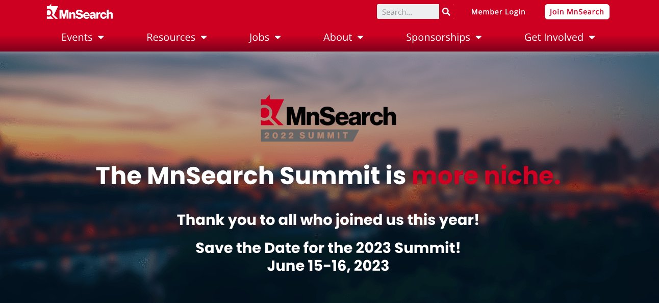 content marketing conferences: MnSearch Summit