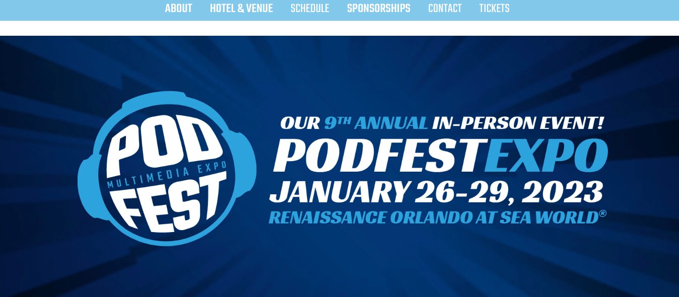 content marketing conferences: PodFest