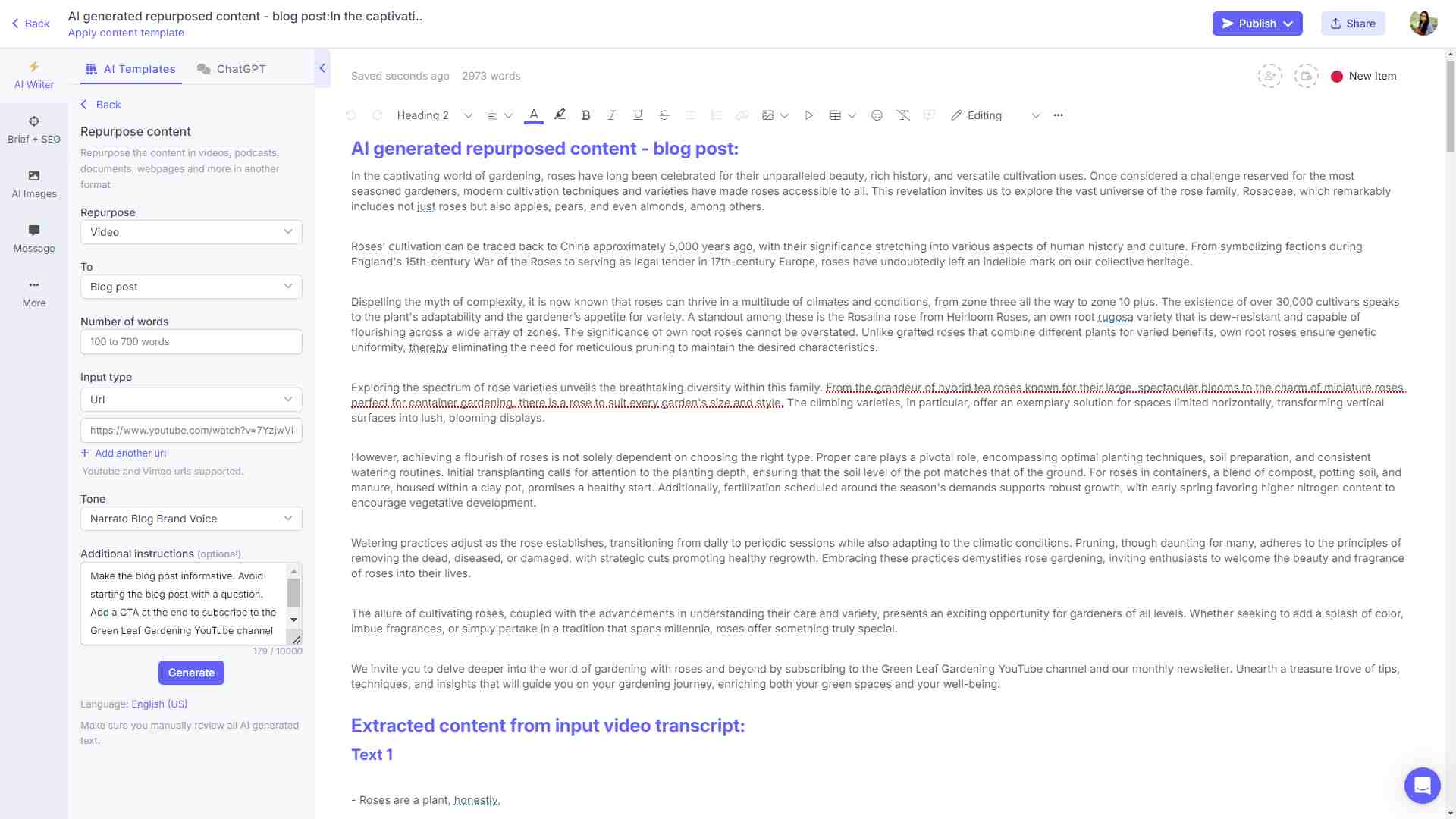 AI-generated content