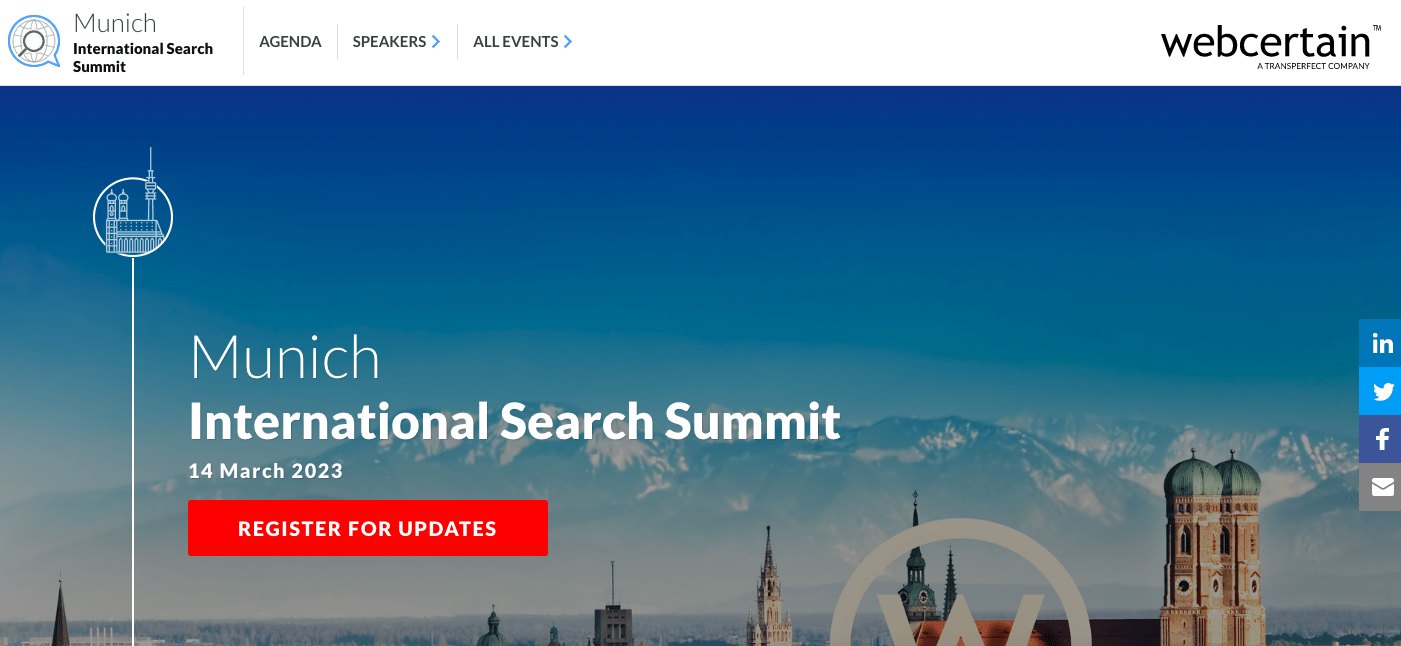 content marketing conferences: Munich International Search Summit