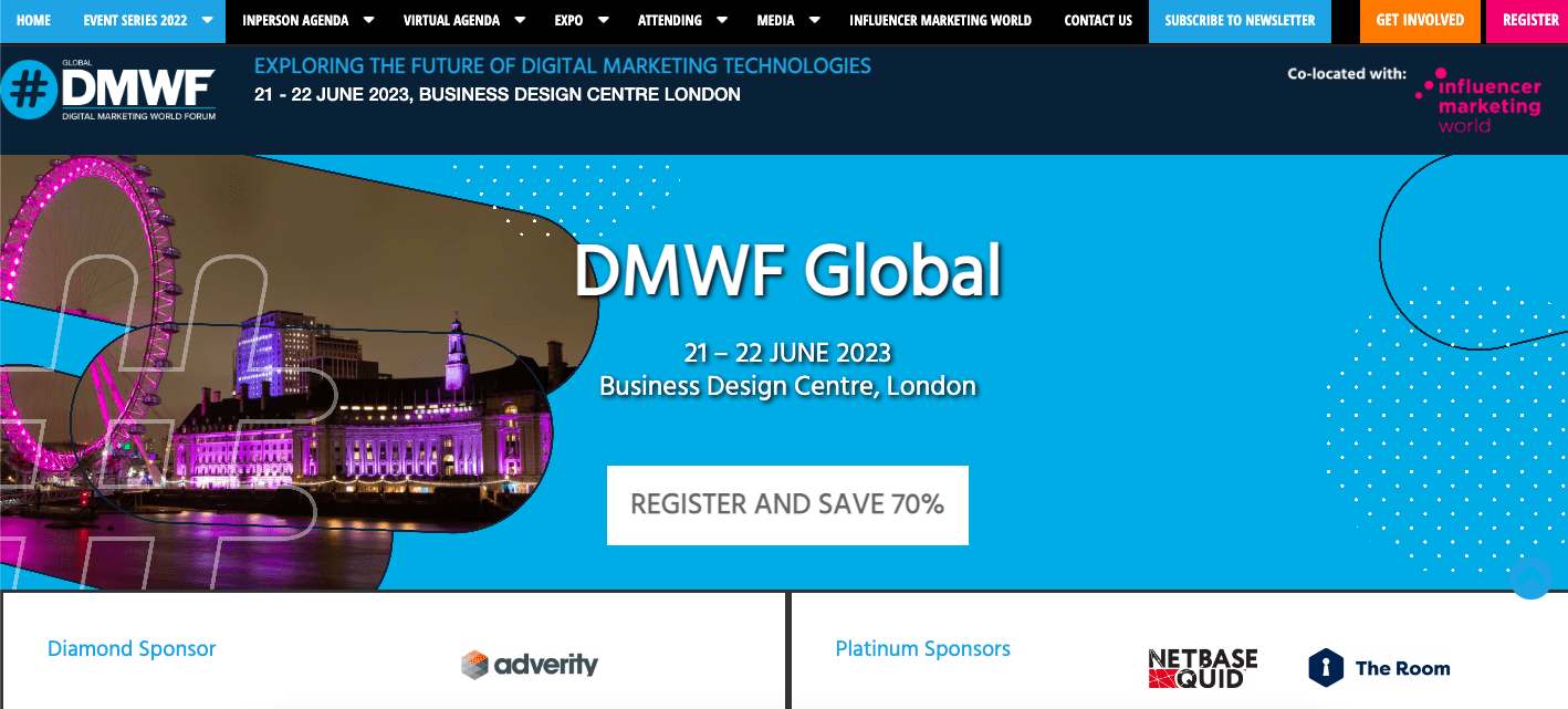 content marketing conferences: DMWF Global