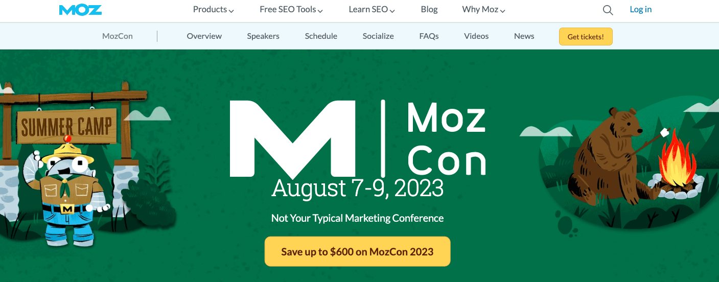 content marketing conferences: MozCon 2023