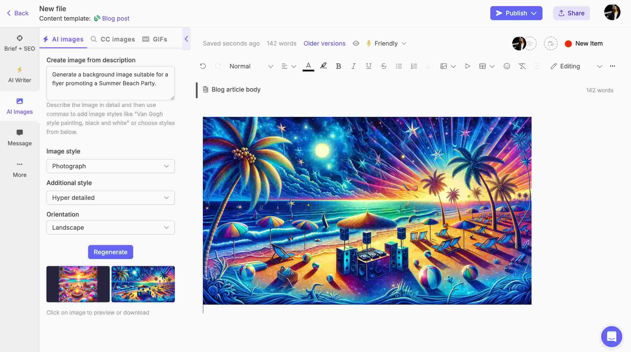AI image prompt for promotional flyers