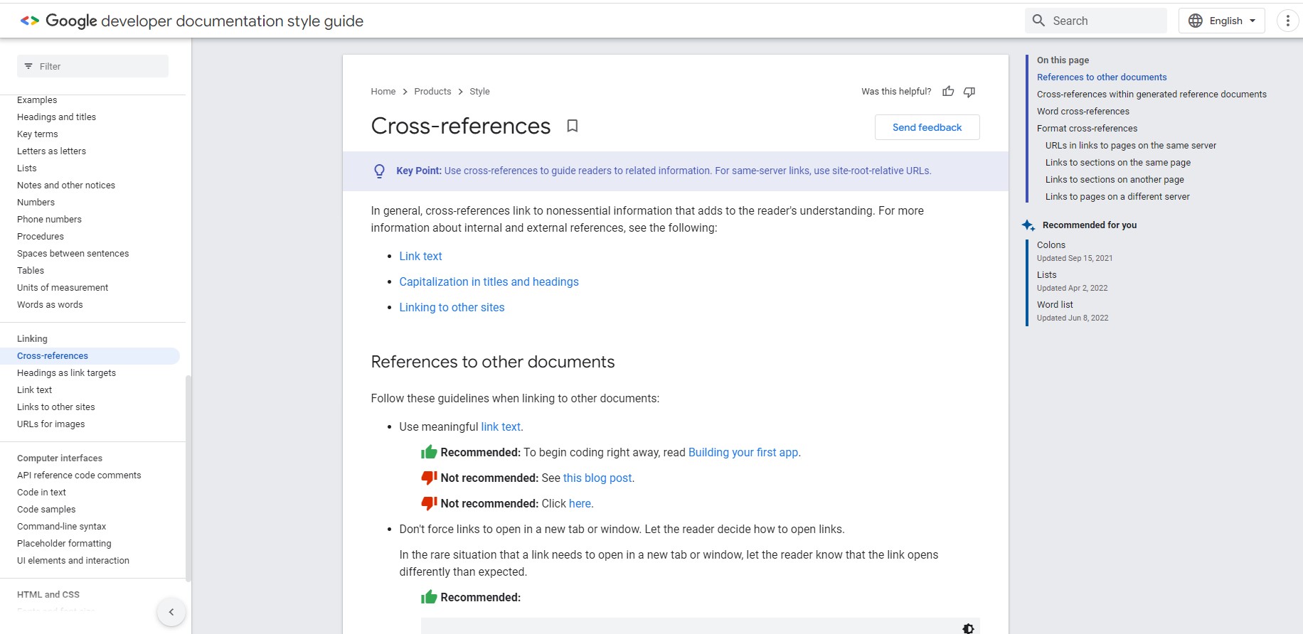Google style guide