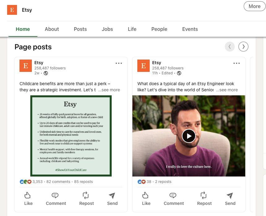 Etsy on LinkedIn