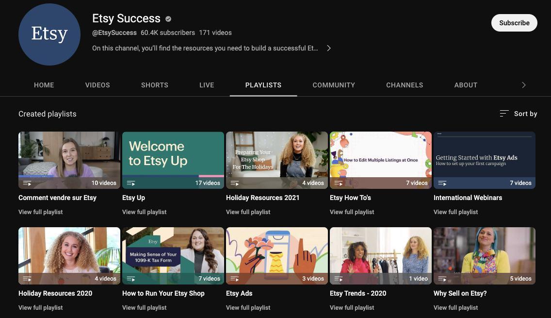 Etsy on YouTube