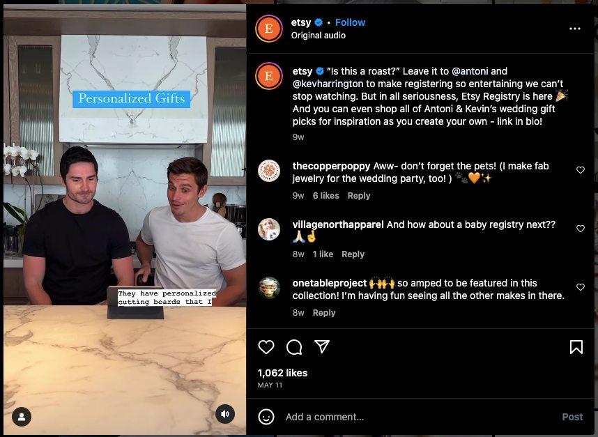 Etsy influencer marketing