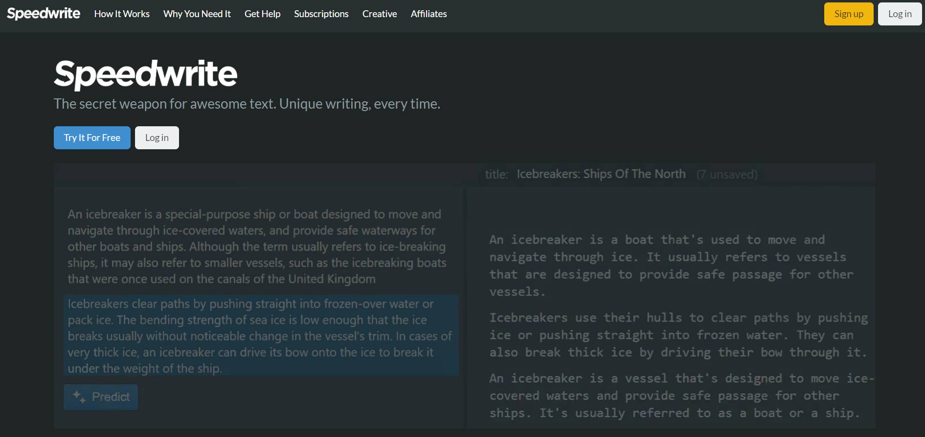 Word AI alternatives - Speedwrite