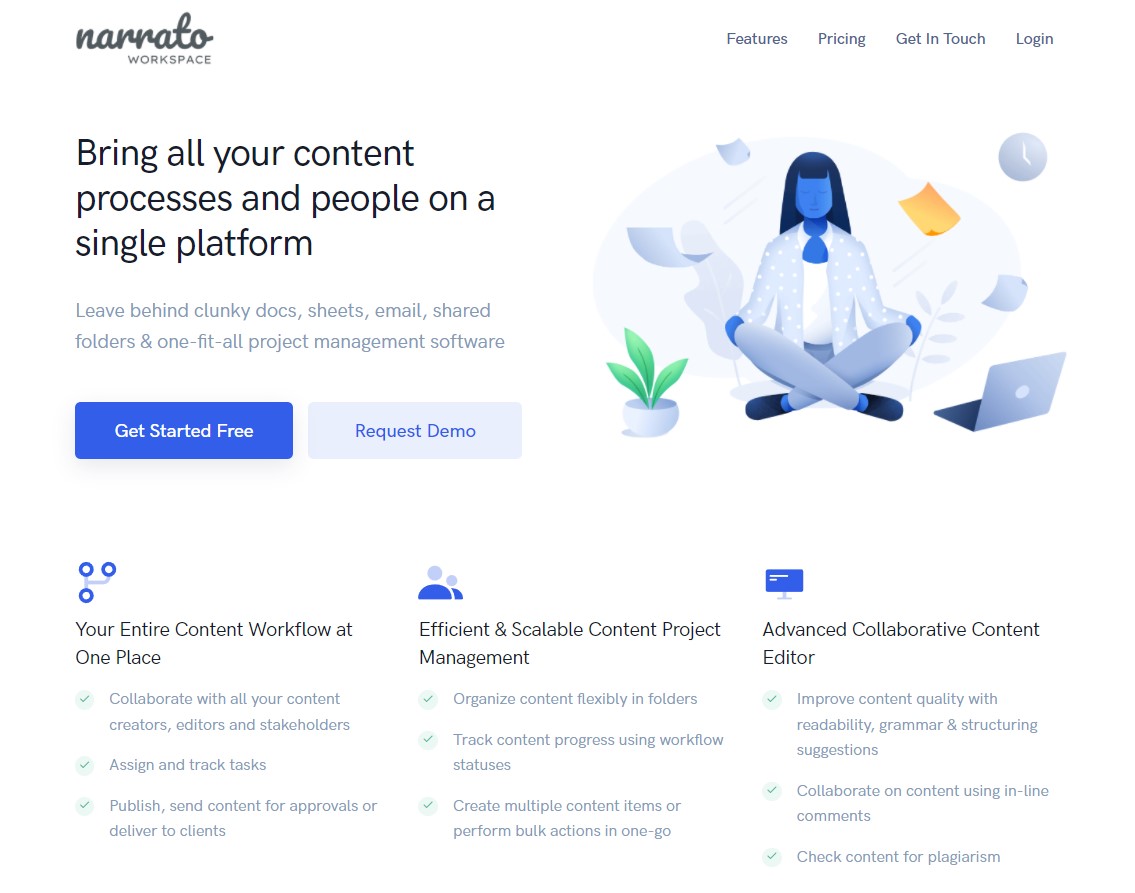 GatherContent alternatives - Narrato