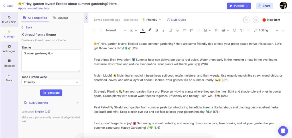 AI Twitter/X Thread Generator