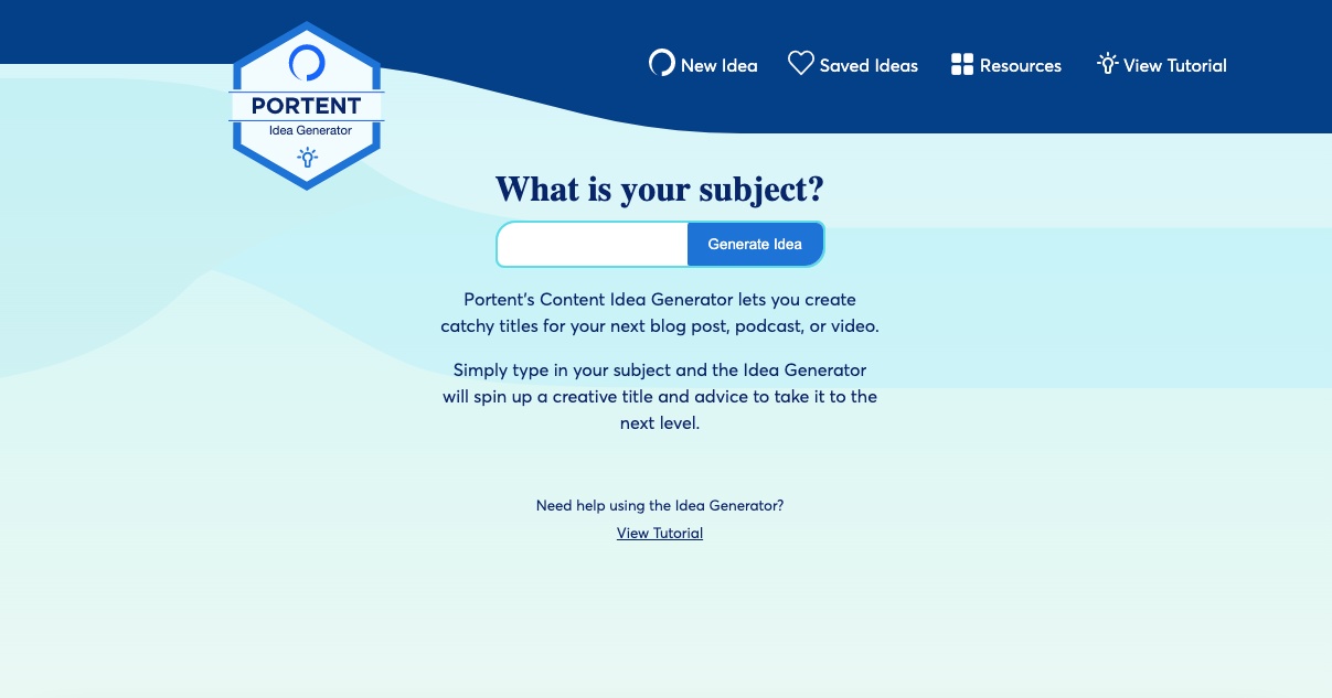 Portent content idea generator