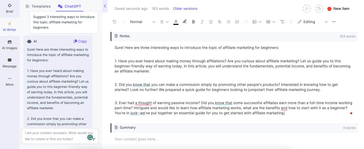 ChatGPT writer for social media posts
