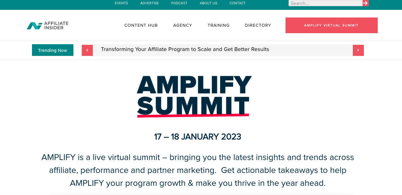 content marketing conferences: Amplify Summit 2023