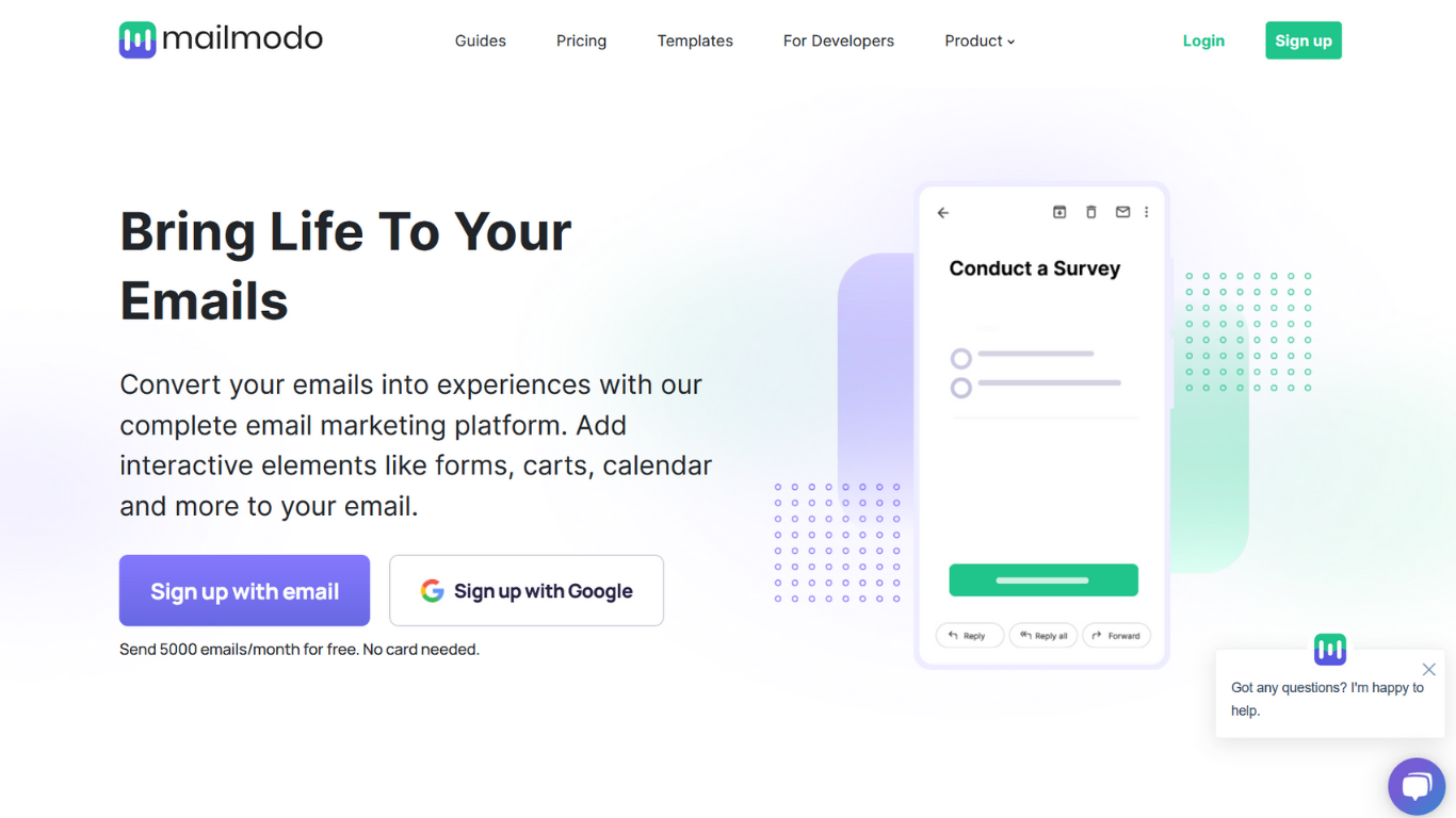mailmodo homepage
