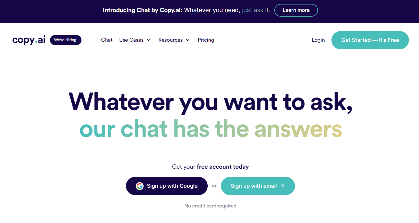 Jasper AI alternatives - Copy AI
