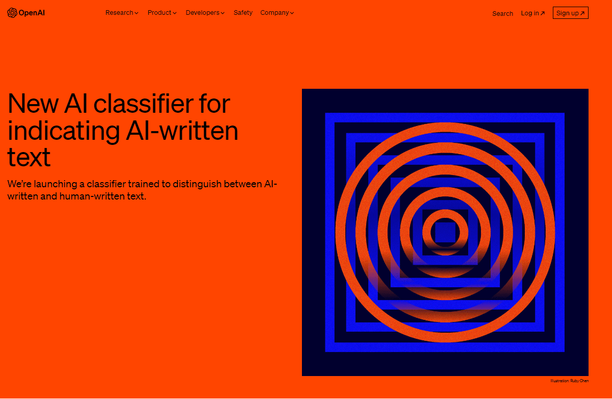 AI content detection tools - AI Classifier by OpenAI