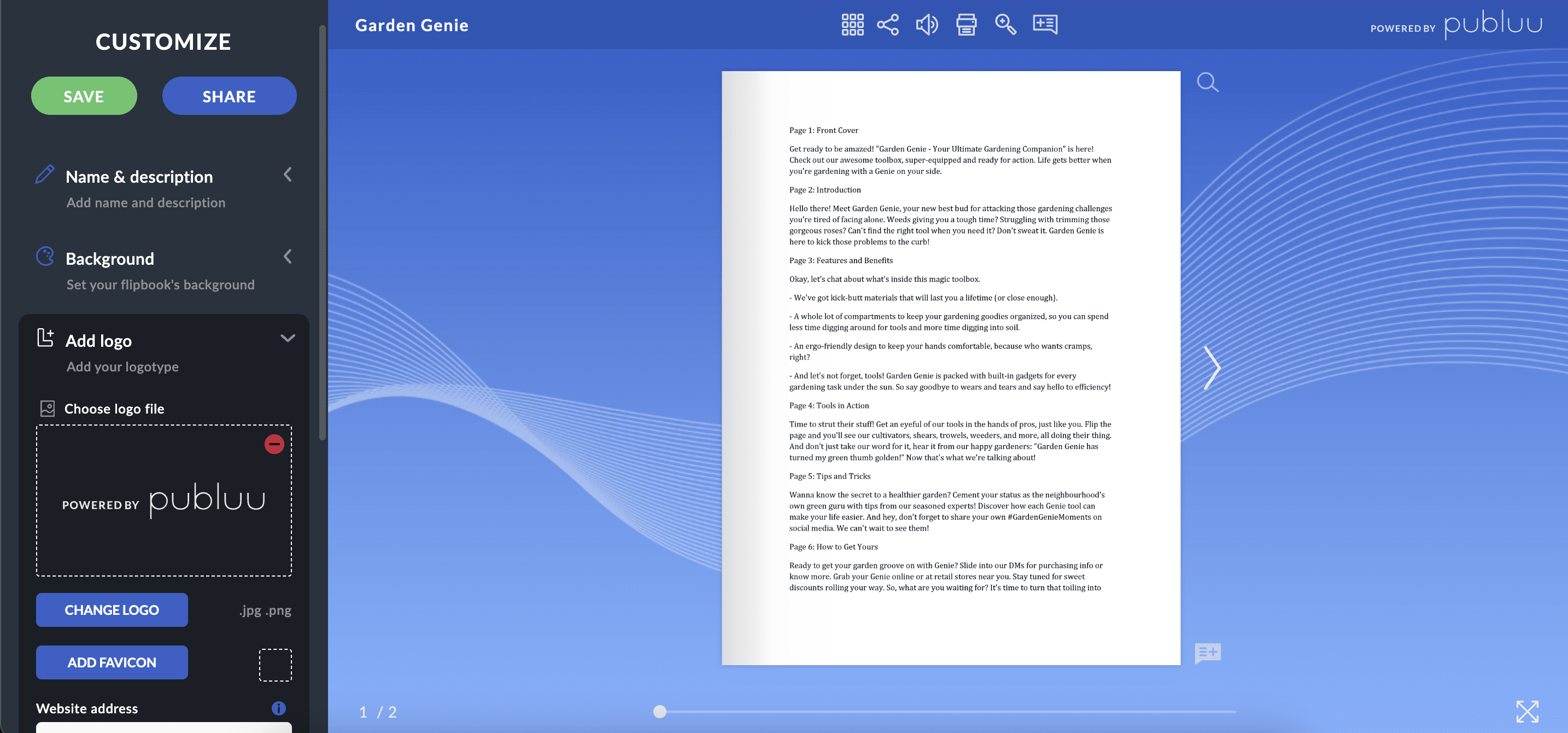 AI brochure generator - Publuu brochure maker