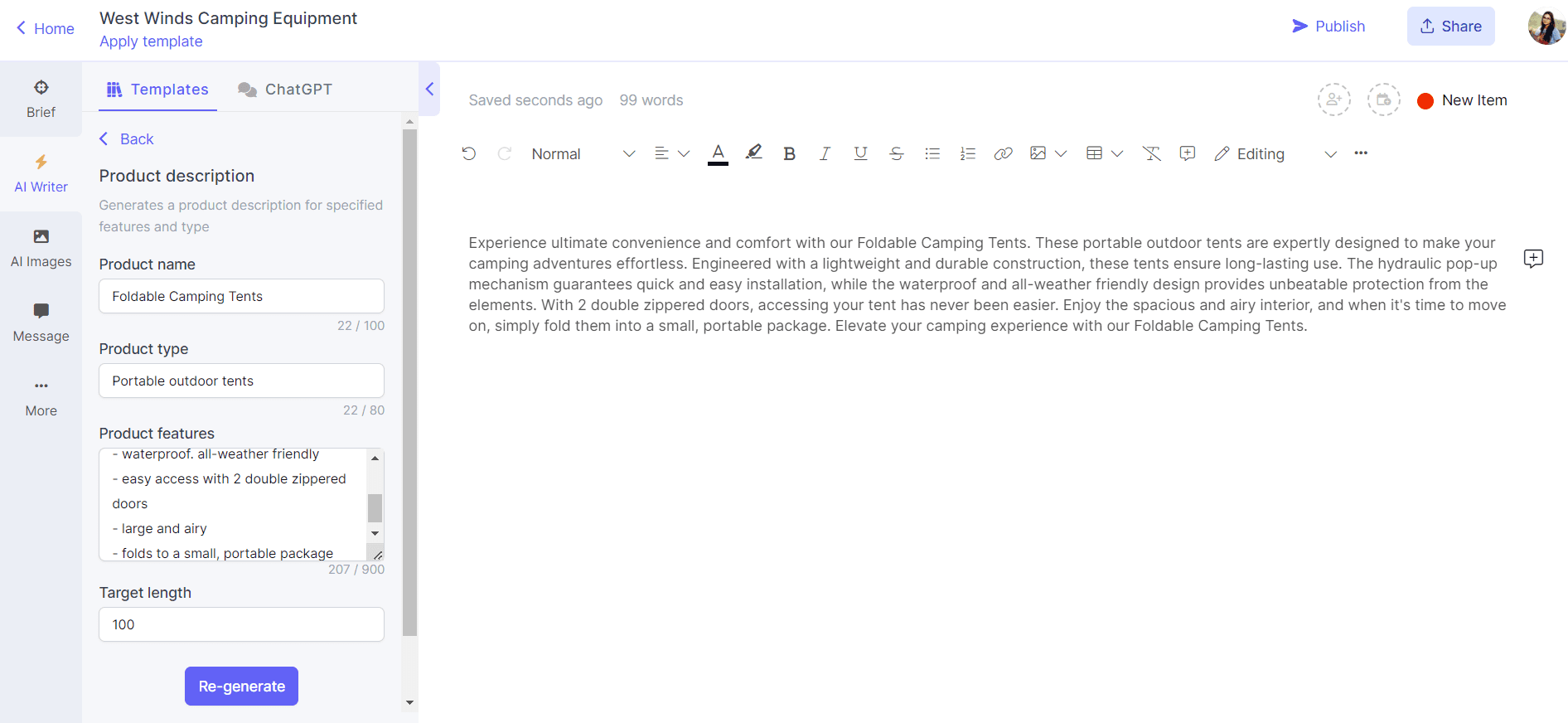 AI for eCommerce - AI copywriter on Narrato