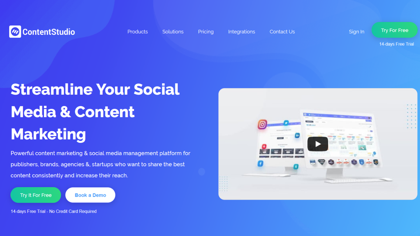 contentstudio homepage