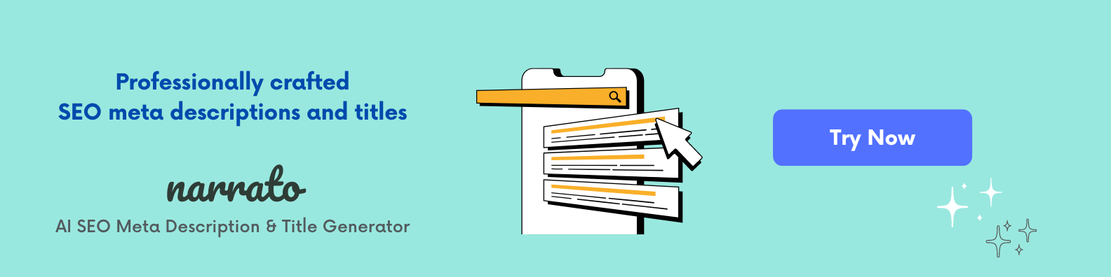 Narrato AI SEO meta description and title generator