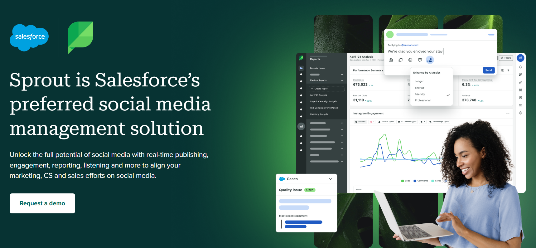 AI tool for social media marketing agencies - Sprout Social