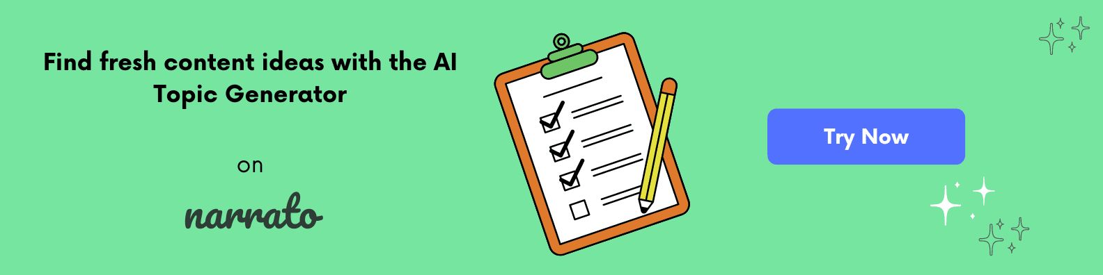 Narrato AI topic generator