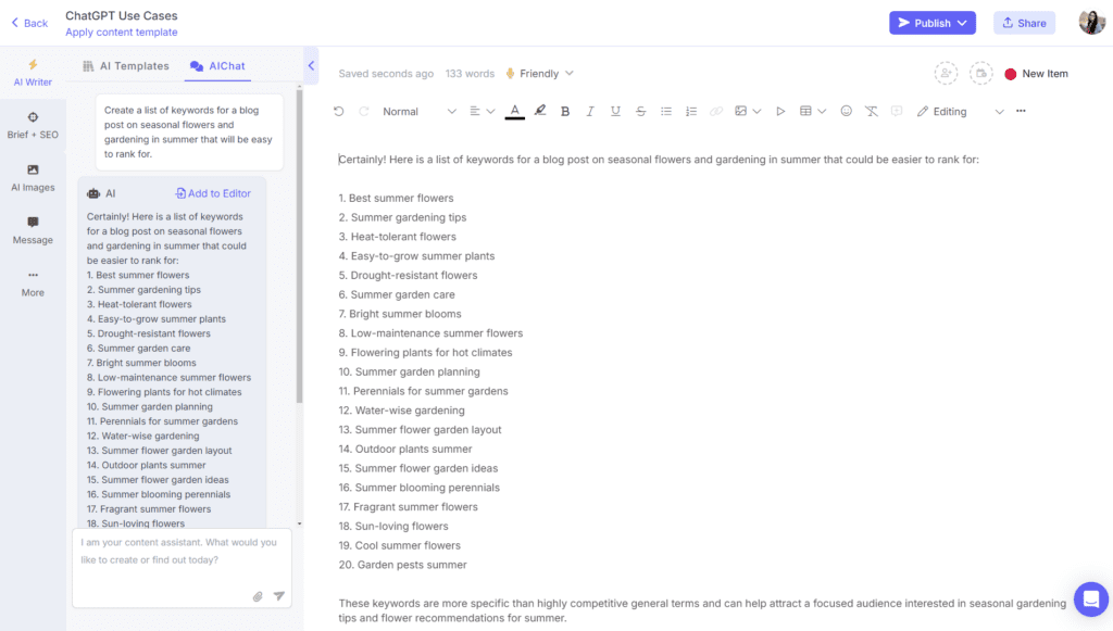 How to use ChatGPT for keyword research