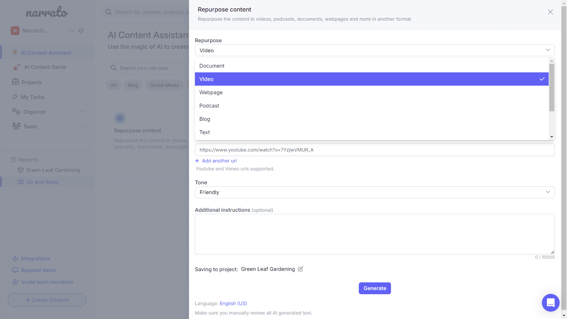 Choosing the content to repurpose into a social post