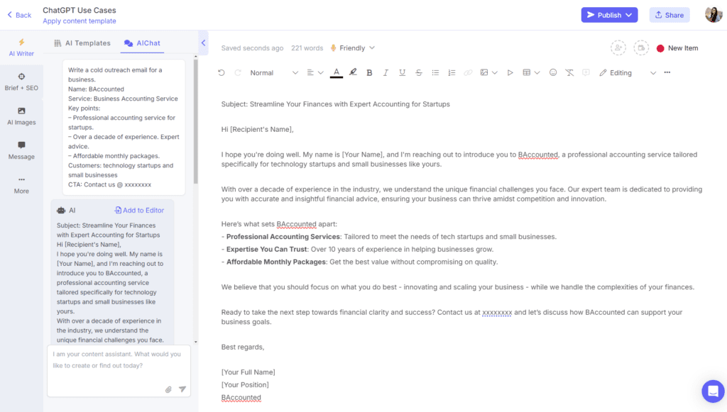 How to use ChatGPT for email writing