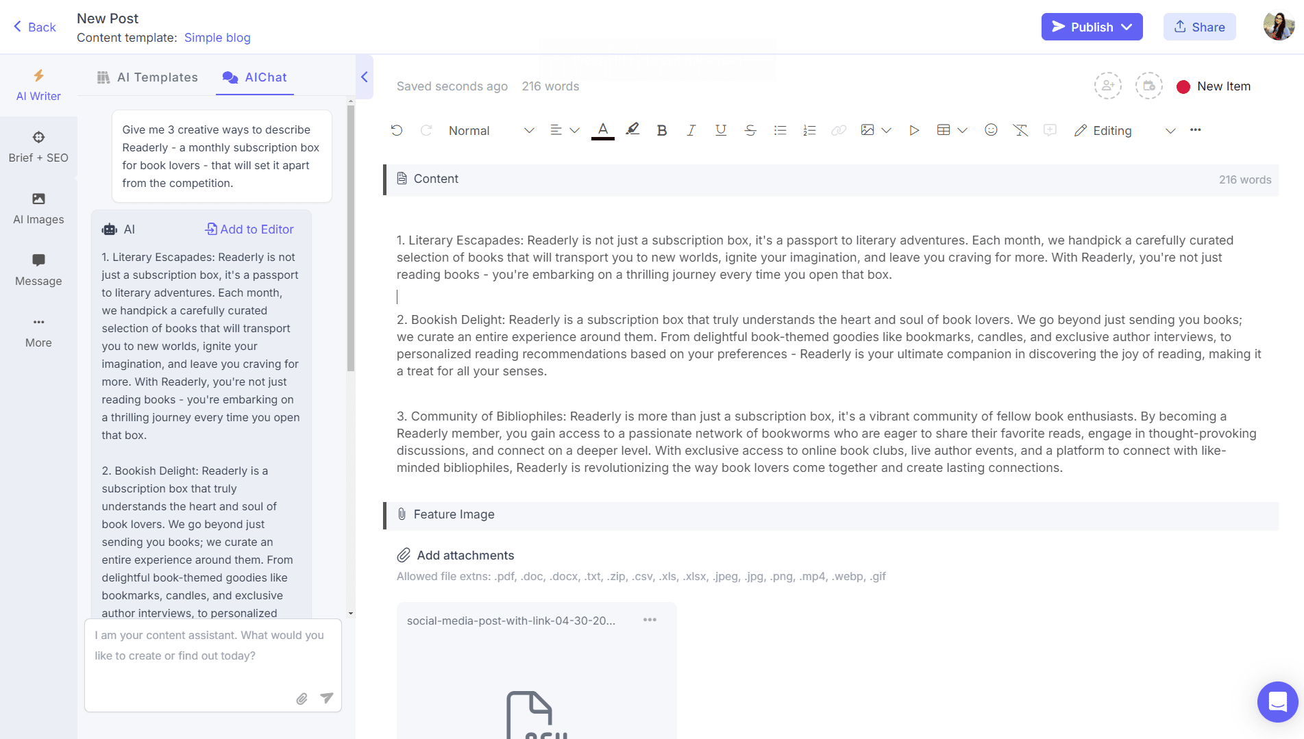 ChatGPT prompts for copywriting - product descriptions