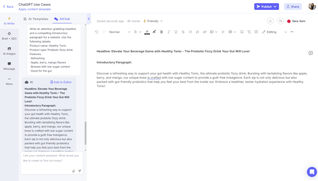 How to use ChatGPT for copywriting - headlines and hook intros