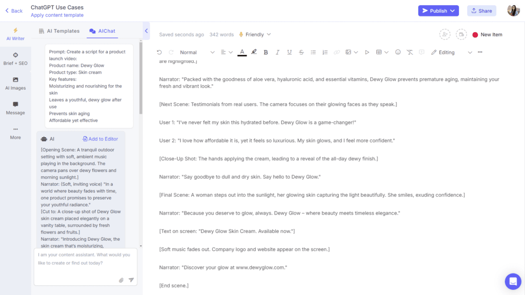 How to use ChatGPT for video content