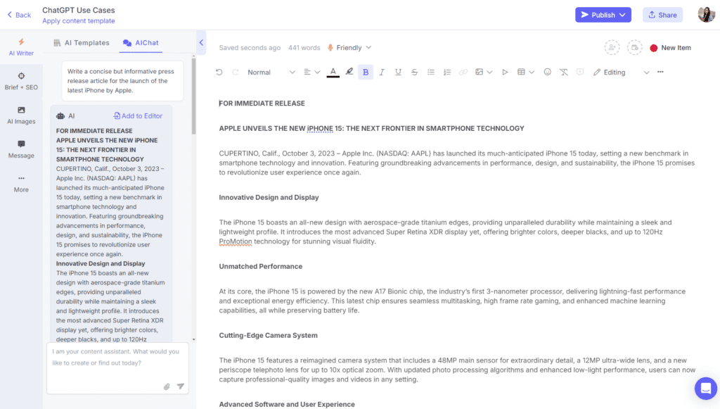 How to use ChatGPT for press releases