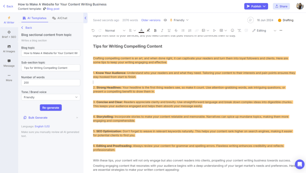 AI blog writer