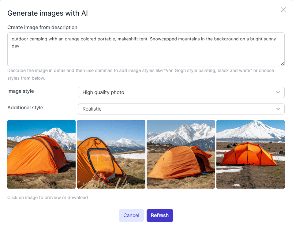 AI for eCommerce - AI image generator on Narrato