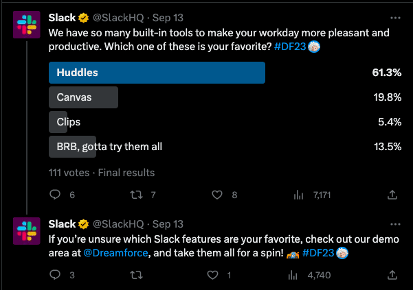Slack on Twitter