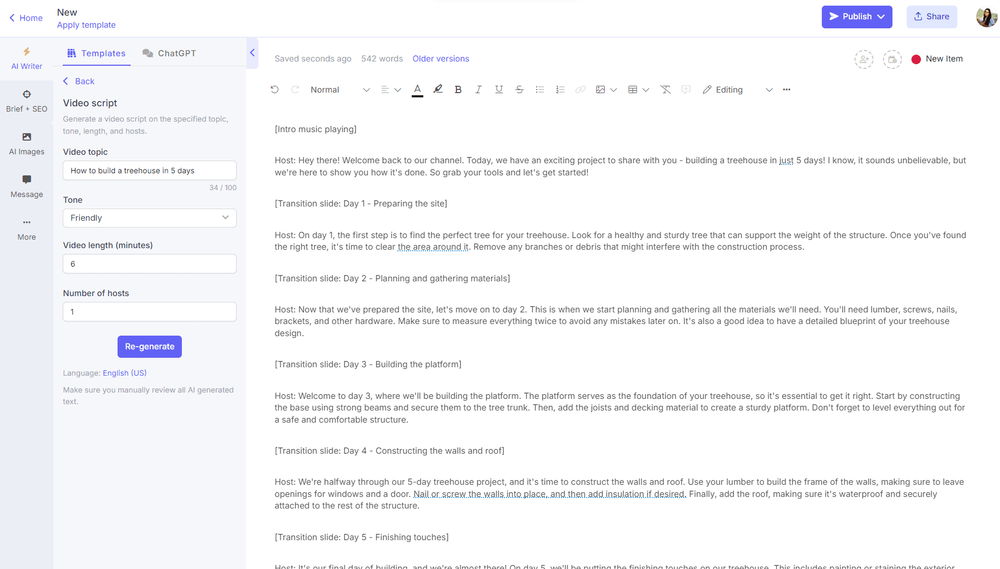 Automate social media posts planning with AI on Narrato