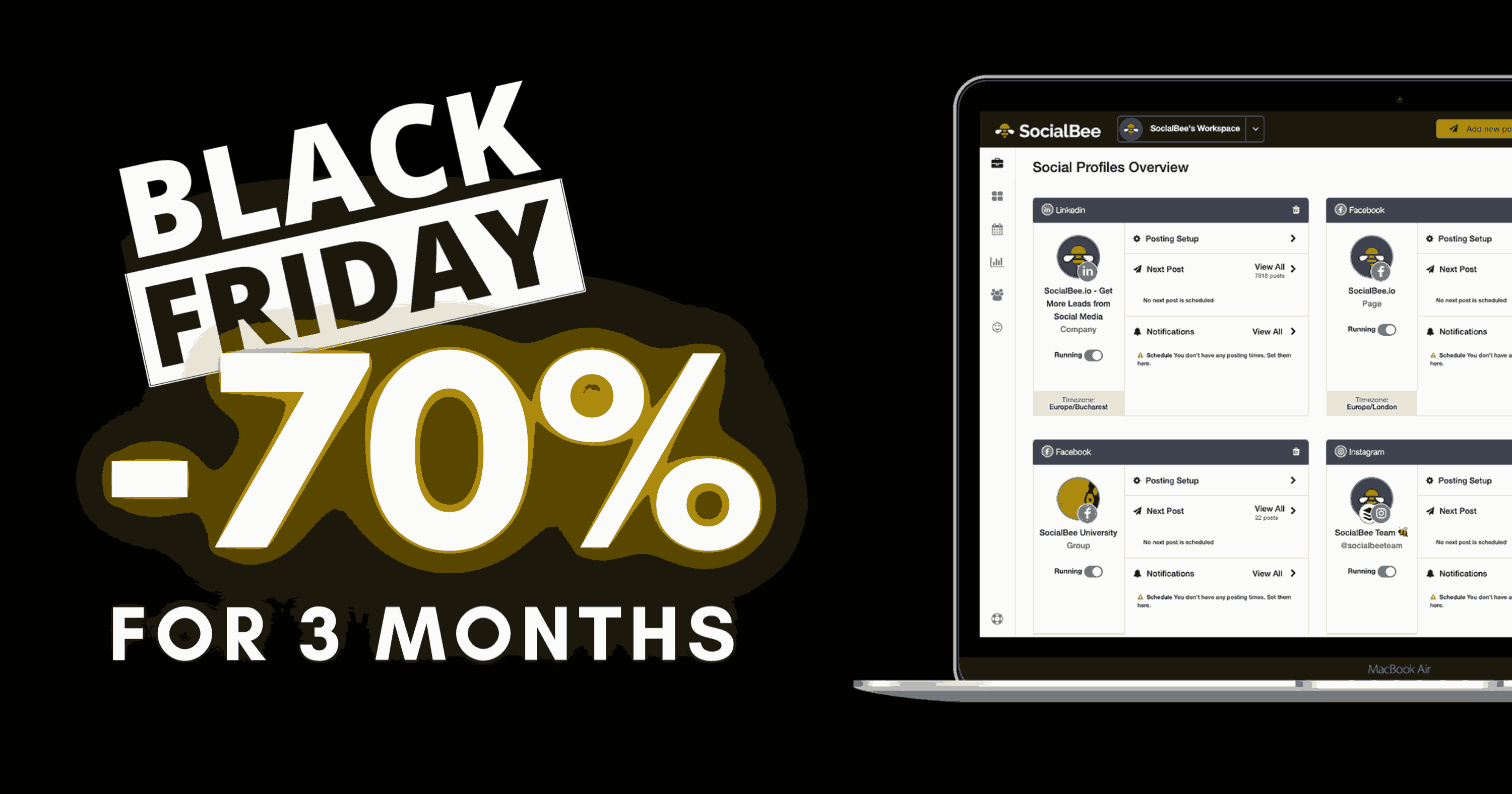 Black Friday SaaS deals 2022 - SocialBee