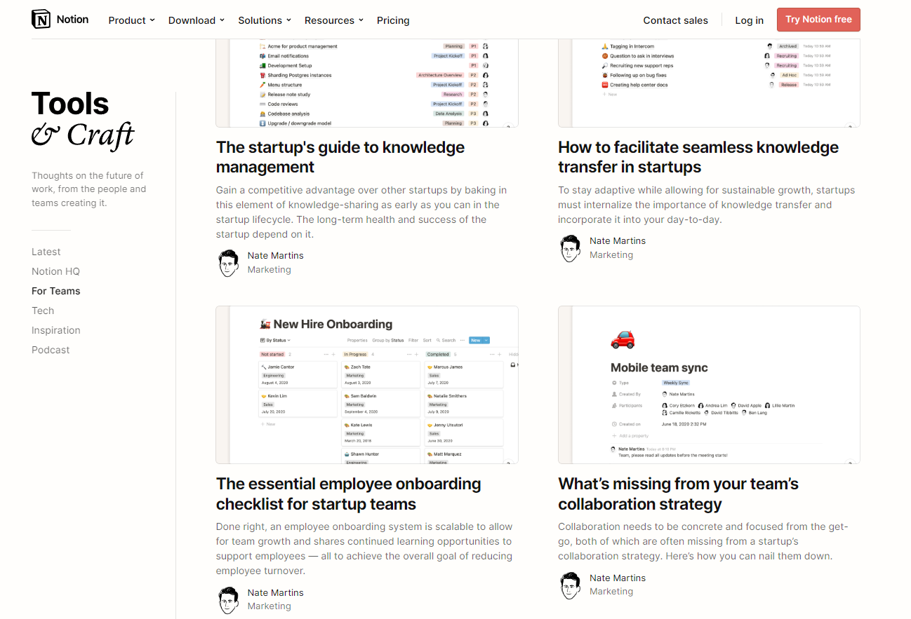 Audience segmentation and targeting - Notion content marketing strategy