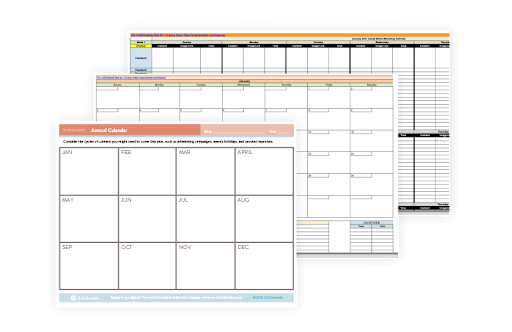 content calendar tool : CoSchedule